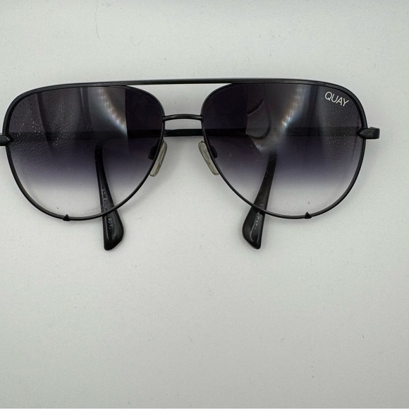 Quay x Desi High Key Mini Black Frame Fade Lens Aviator Shape Women’s Unisex - Picture 7 of 12